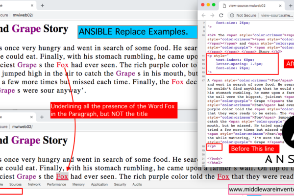 Ansible Combined Before And After Issue