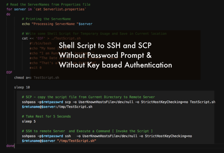ssh shell script example