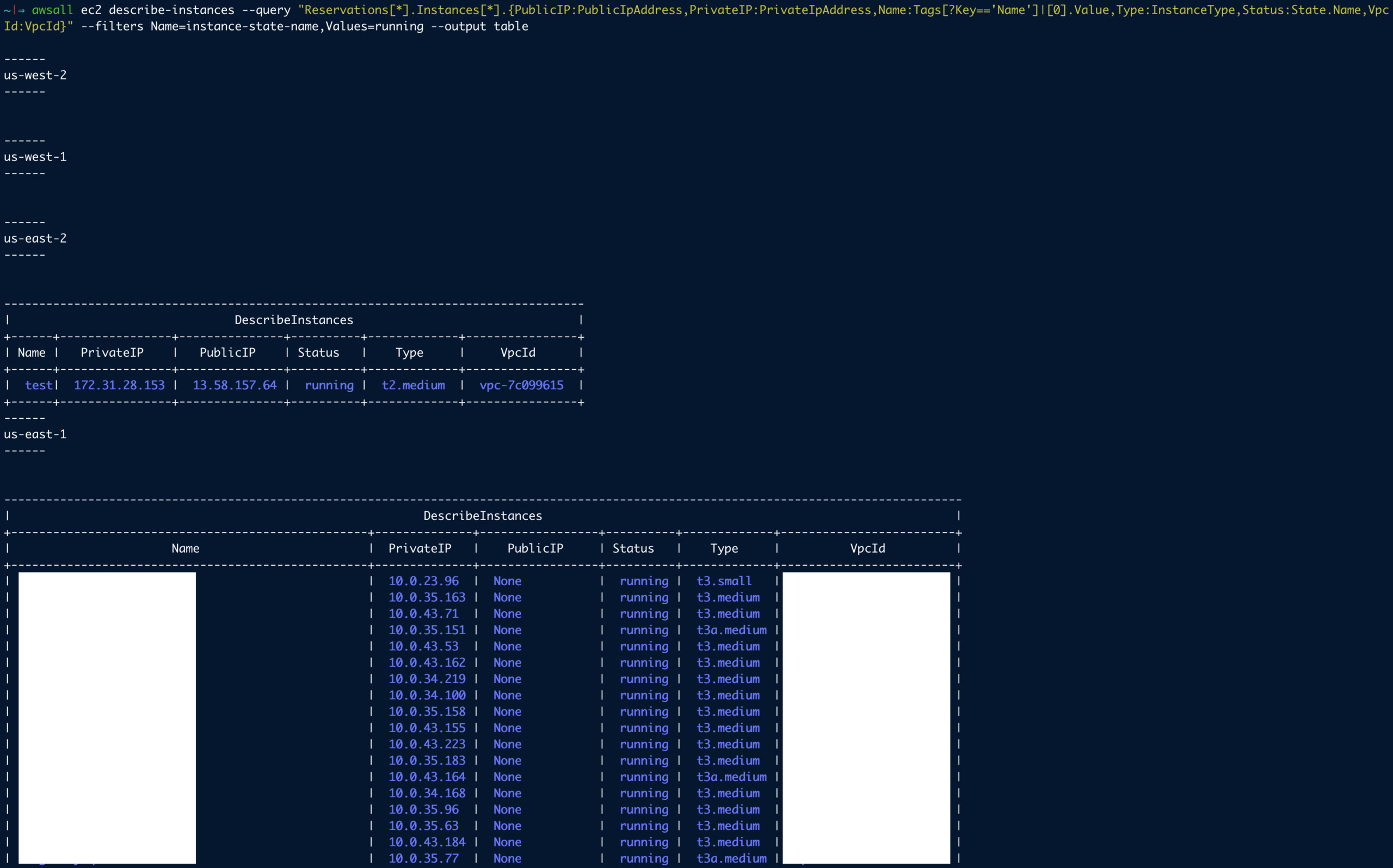 Knop Annoteren Vergelijkbaar Aws Cli Ec2 Describe Instances Filter 