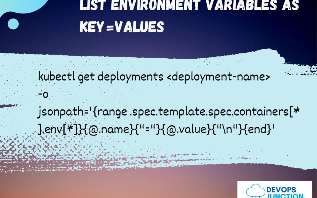 List Environment variables of a POD and Container - Kubectl | Devops Junction